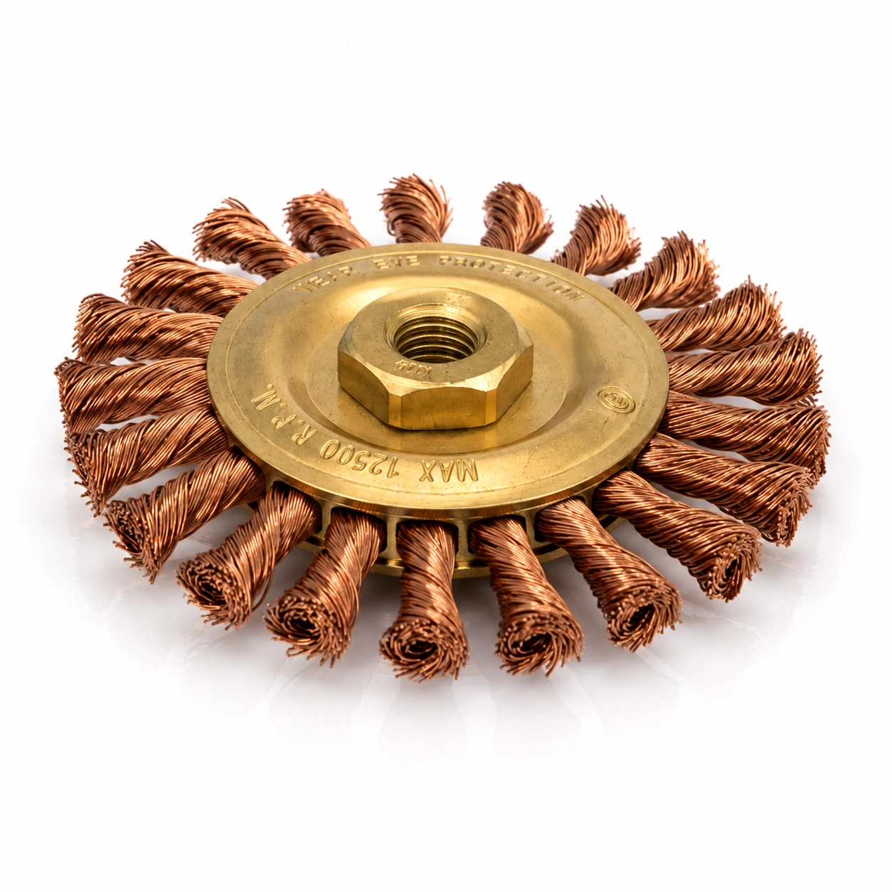 Non Sparking Wheel Brush Knotted